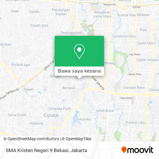 Peta SMA Kristen Negeri 9 Bekasi