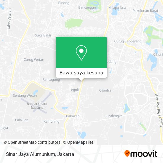 Peta Sinar Jaya Alumunium