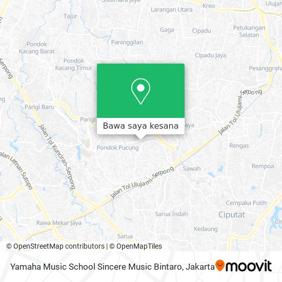 Peta Yamaha Music School Sincere Music Bintaro