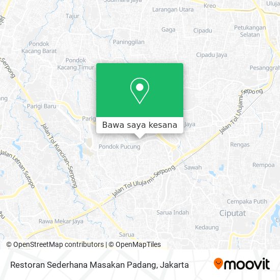 Peta Restoran Sederhana Masakan Padang