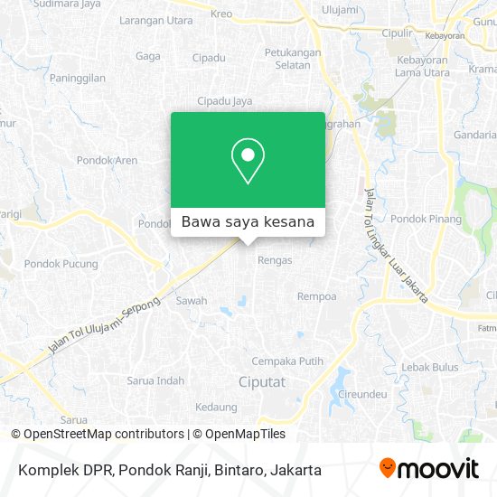 Peta Komplek DPR, Pondok Ranji, Bintaro