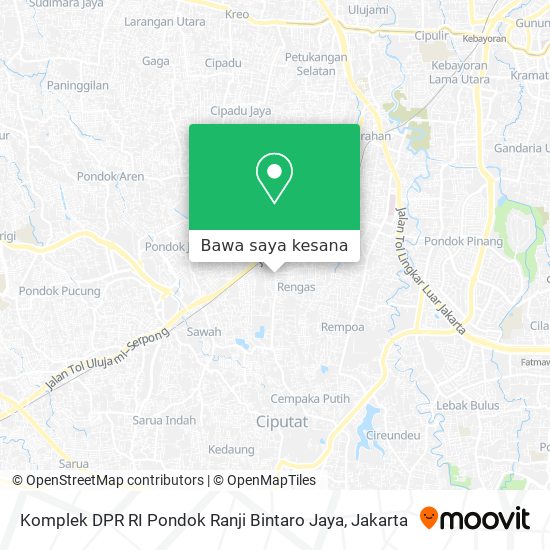 Peta Komplek DPR RI Pondok Ranji Bintaro Jaya