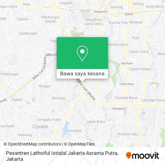 Peta Pesantren Lathoiful Istiqlal Jakarta Asrama Putra