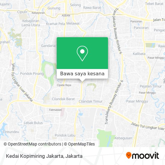 Peta Kedai Kopimiring Jakarta