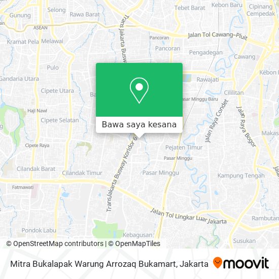 Peta Mitra Bukalapak Warung Arrozaq Bukamart