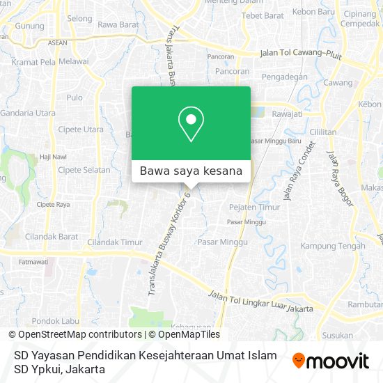 Peta SD Yayasan Pendidikan Kesejahteraan Umat Islam SD Ypkui