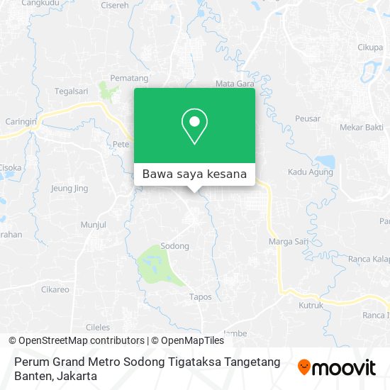 Peta Perum Grand Metro Sodong Tigataksa Tangetang Banten