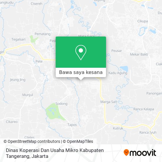 Peta Dinas Koperasi Dan Usaha Mikro Kabupaten Tangerang