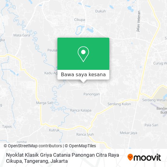 Peta Nyoklat Klasik Griya Catania Panongan Citra Raya Cikupa, Tangerang