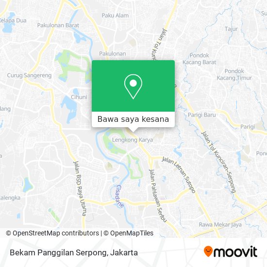 Peta Bekam Panggilan Serpong