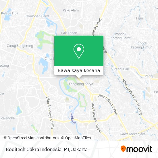 Peta Boditech Cakra Indonesia. PT