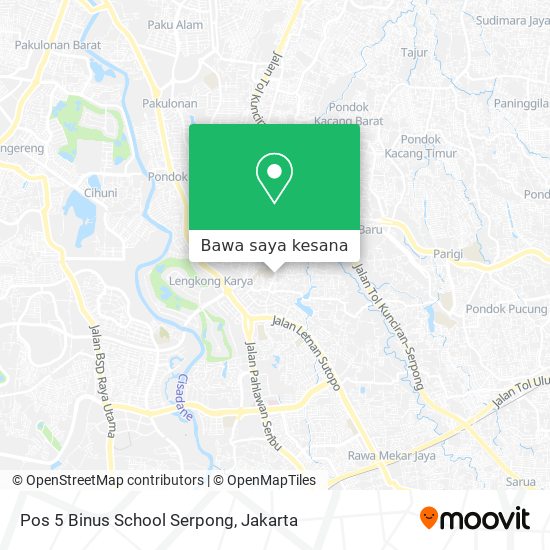 Peta Pos 5 Binus School Serpong