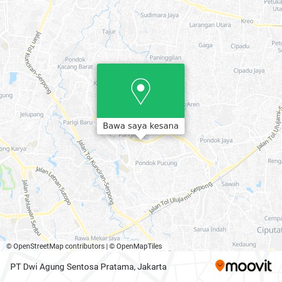 Peta PT Dwi Agung Sentosa Pratama