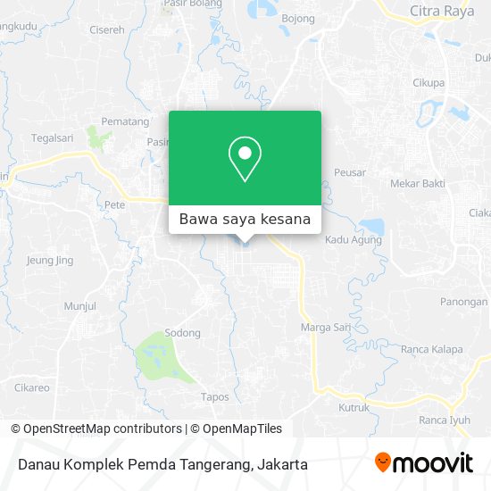 Peta Danau Komplek Pemda Tangerang