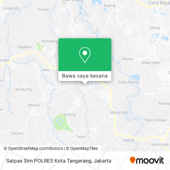 Peta Satpas Sim POLRES Kota Tangerang