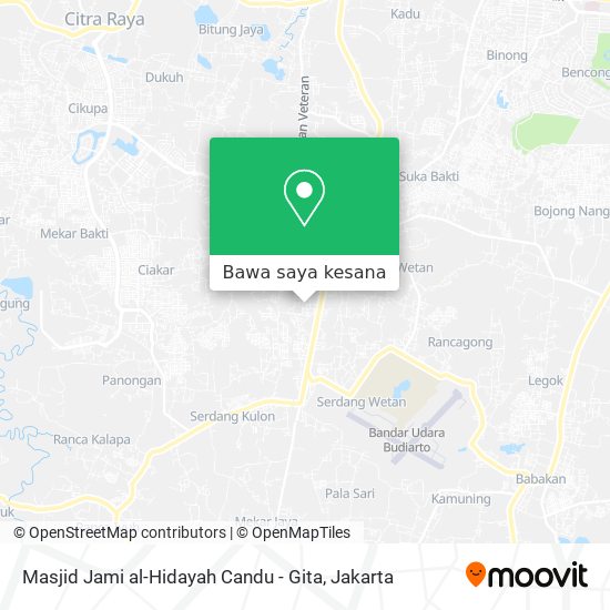 Peta Masjid Jami al-Hidayah Candu - Gita