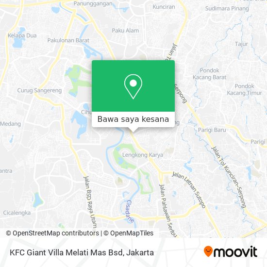 Peta KFC Giant Villa Melati Mas Bsd
