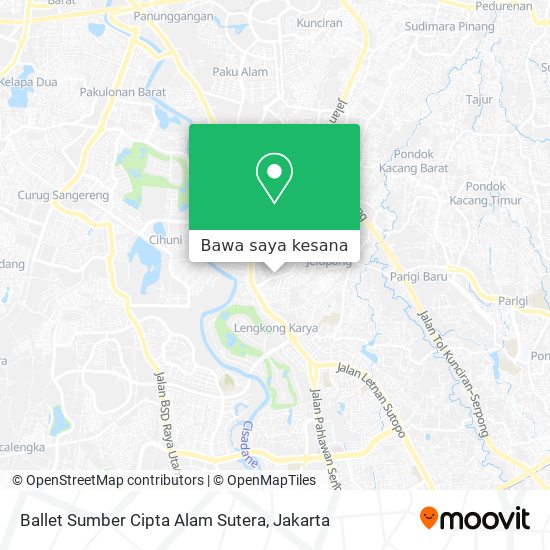 Peta Ballet Sumber Cipta Alam Sutera