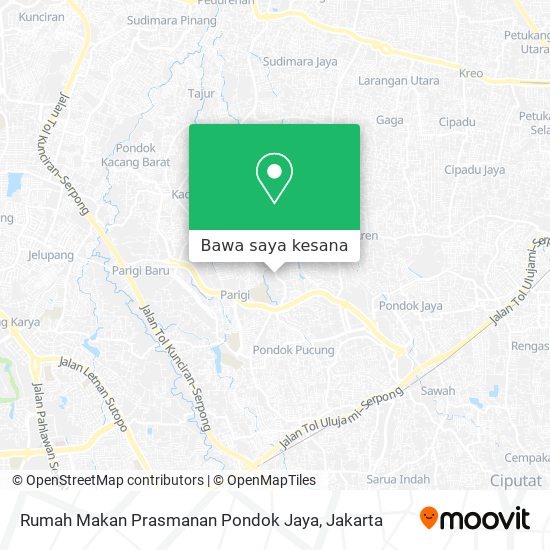 Peta Rumah Makan Prasmanan Pondok Jaya