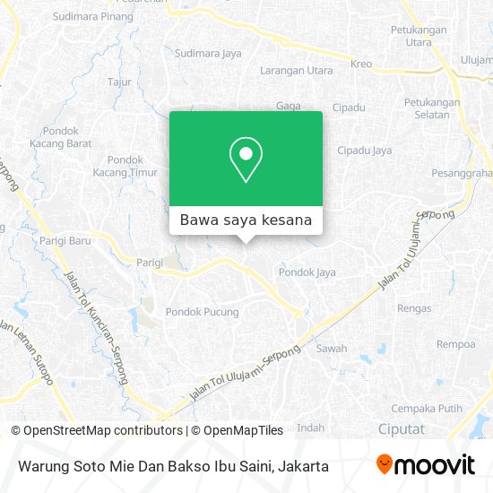 Peta Warung Soto Mie Dan Bakso Ibu Saini