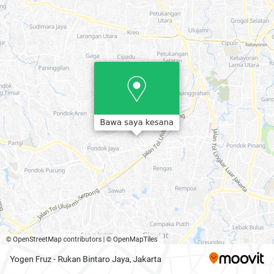 Peta Yogen Fruz - Rukan Bintaro Jaya