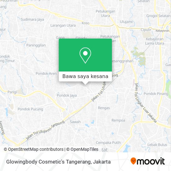 Peta Glowingbody Cosmetic's Tangerang