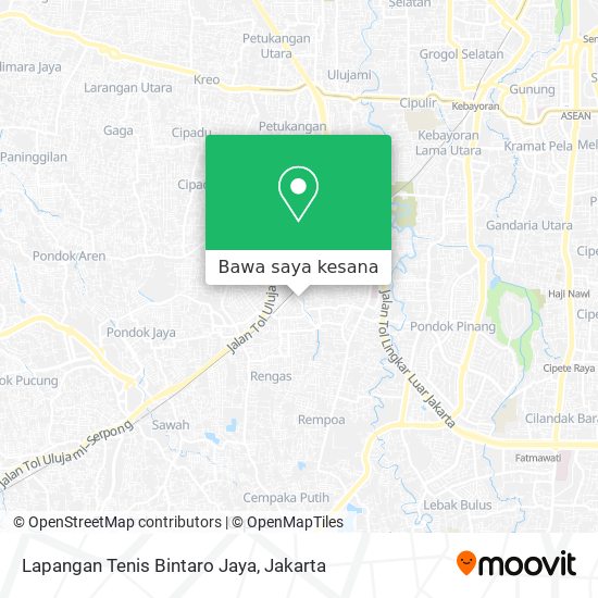 Peta Lapangan Tenis Bintaro Jaya