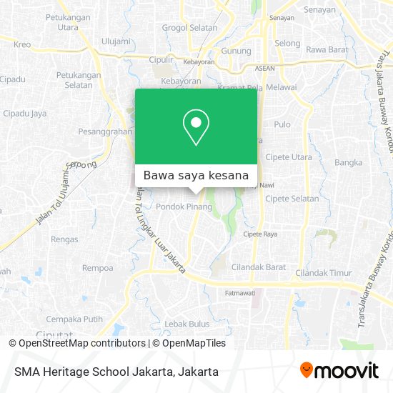 Peta SMA Heritage School Jakarta