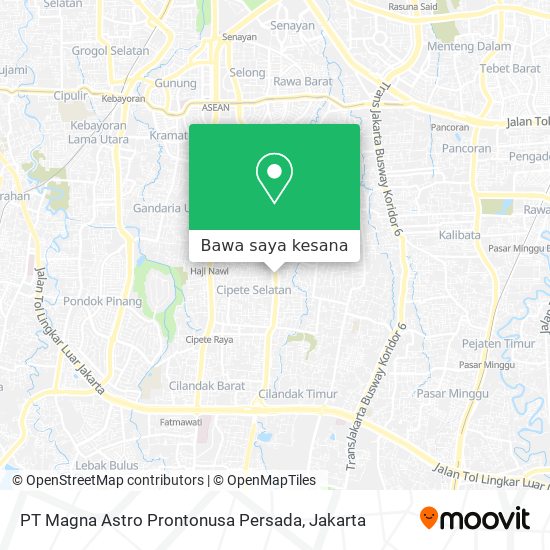 Peta PT Magna Astro Prontonusa Persada