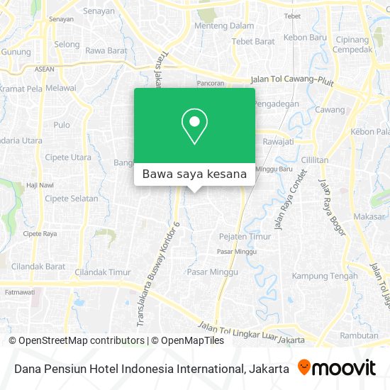 Peta Dana Pensiun Hotel Indonesia International