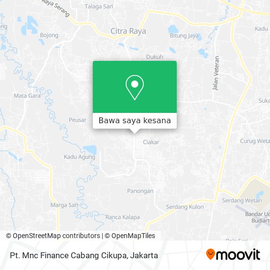 Peta Pt. Mnc Finance Cabang Cikupa