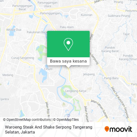 Peta Waroeng Steak And Shake Serpong Tangerang Selatan