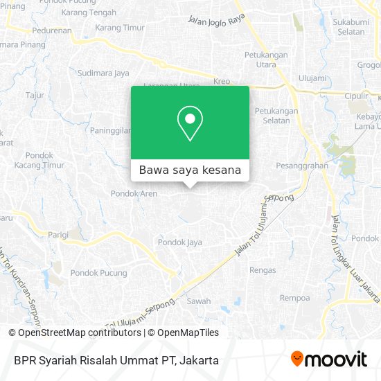 Peta BPR Syariah Risalah Ummat PT