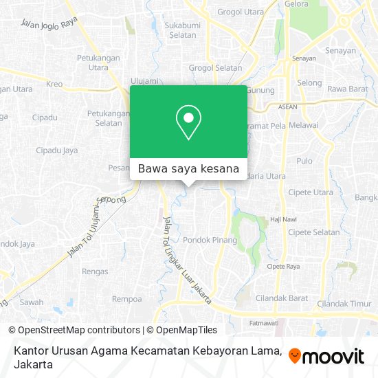 Peta Kantor Urusan Agama Kecamatan Kebayoran Lama