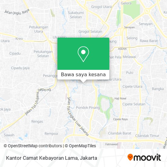 Peta Kantor Camat Kebayoran Lama