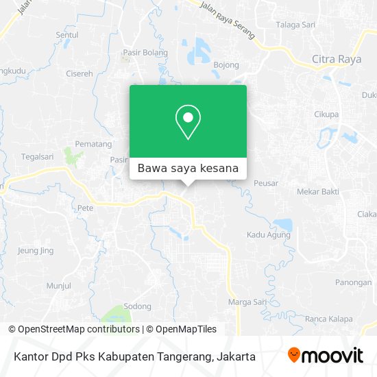 Peta Kantor Dpd Pks Kabupaten Tangerang