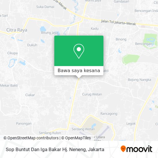 Peta Sop Buntut Dan Iga Bakar Hj. Neneng