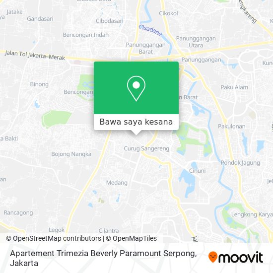 Peta Apartement Trimezia Beverly Paramount Serpong
