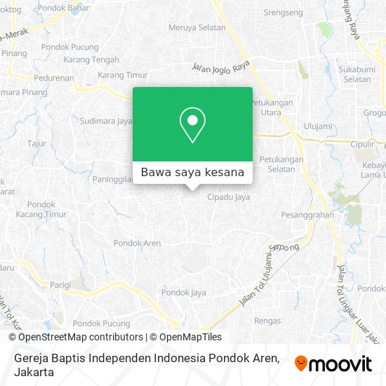 Peta Gereja Baptis Independen Indonesia Pondok Aren