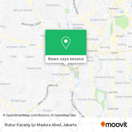 Peta Bubur Kacang Ijo Madura Abed
