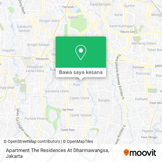 Peta Apartment The Residences At Dharmawangsa