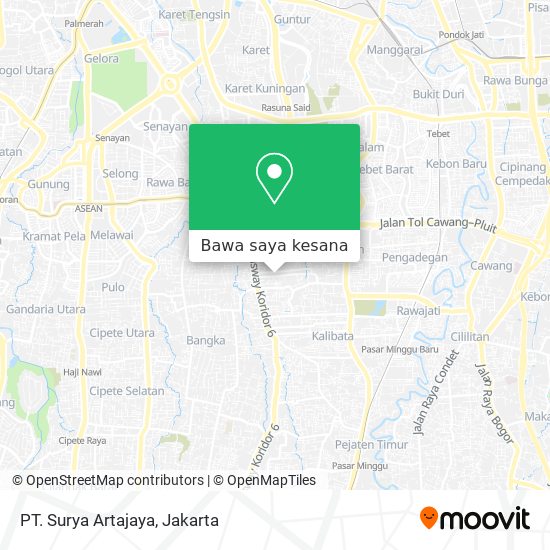 Peta PT. Surya Artajaya