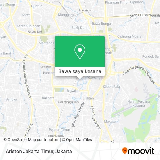 Peta Ariston Jakarta Timur