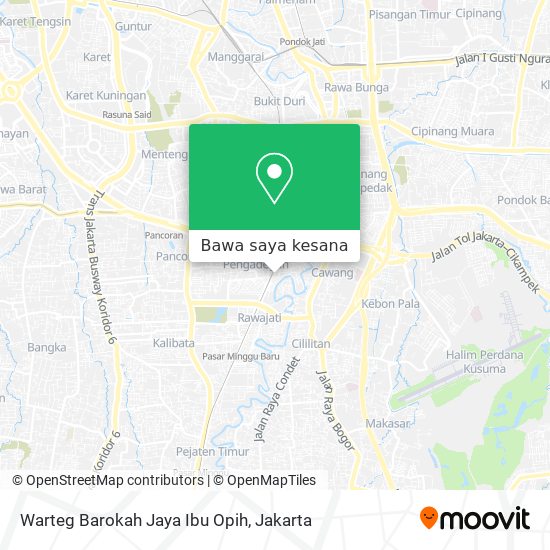 Peta Warteg Barokah Jaya Ibu Opih