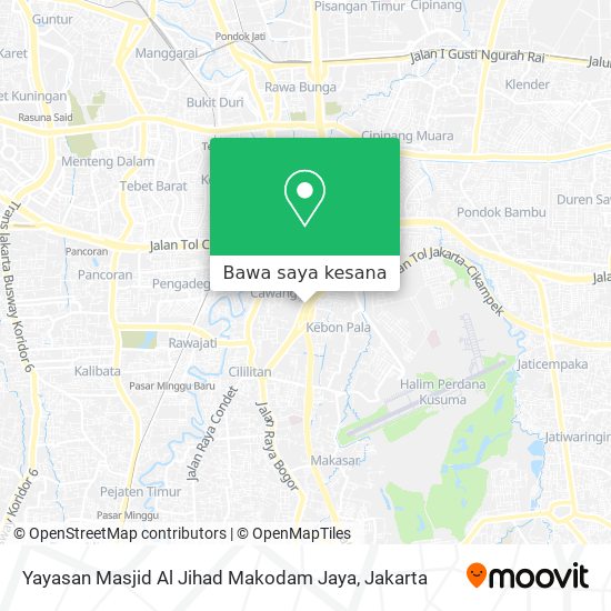 Peta Yayasan Masjid Al Jihad Makodam Jaya