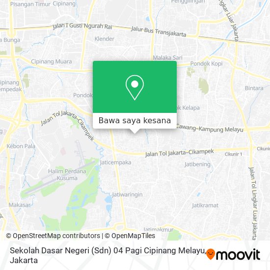 Peta Sekolah Dasar Negeri (Sdn) 04 Pagi Cipinang Melayu