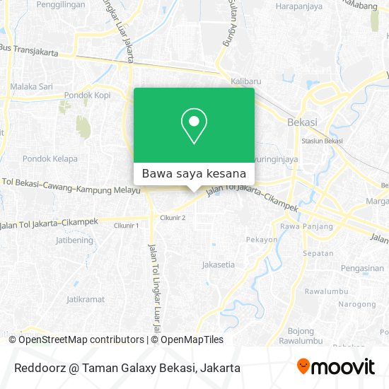 Peta Reddoorz @ Taman Galaxy Bekasi