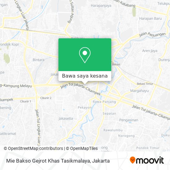 Peta Mie Bakso Gejrot Khas Tasikmalaya