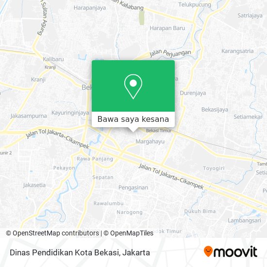 Peta Dinas Pendidikan Kota Bekasi