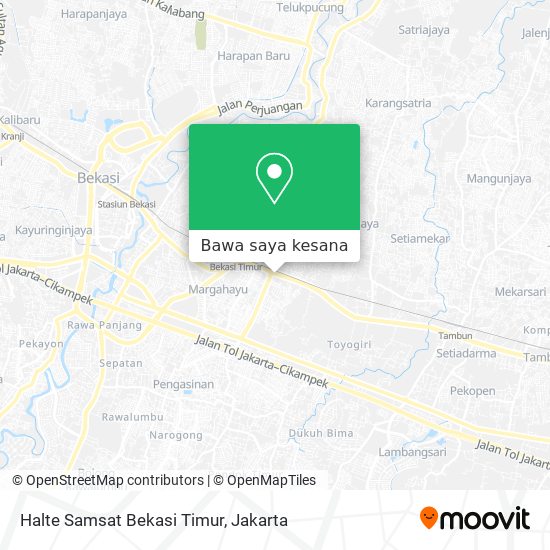 Peta Halte Samsat Bekasi Timur